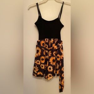 Women’s XS Sunflower Romper with Belt